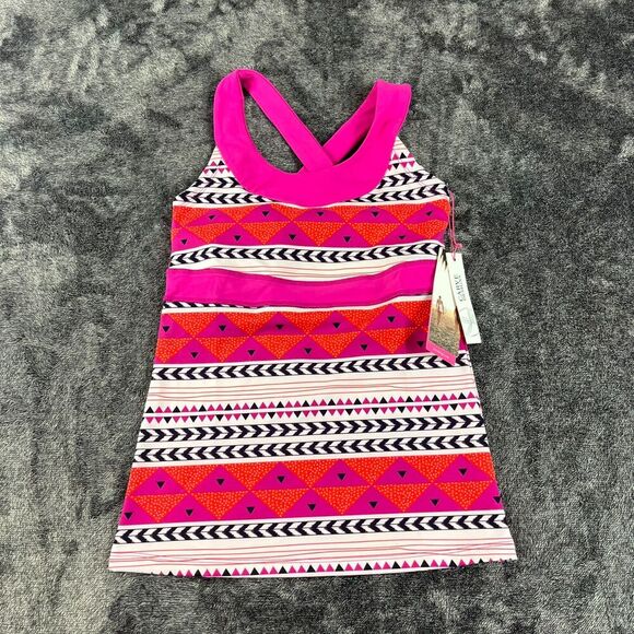 Carve Designs Savarna Tank Top Raspberry Tulum Yoga Athletic Geometric S NWT - Picture 1 of 10